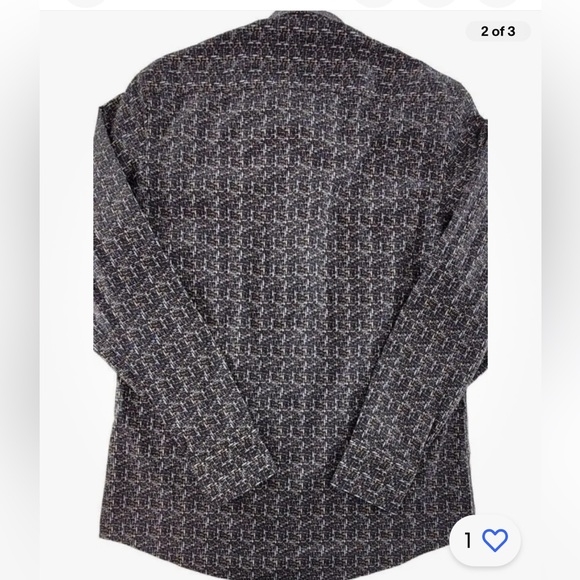 Visconti Black Long Sleeve Mens Buttondown Sizes S, M $155 Limited Edition - Picture 2 of 9